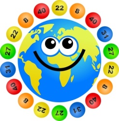 Lottery balls around the globe- image